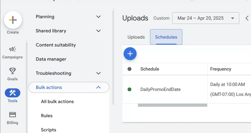 Uploading scheduled ad customizers in 2025