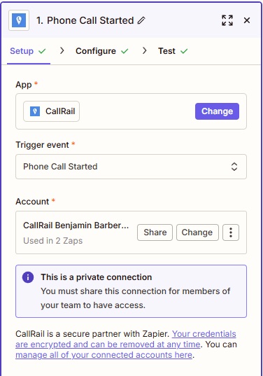Connect your CallRail account to Zapier